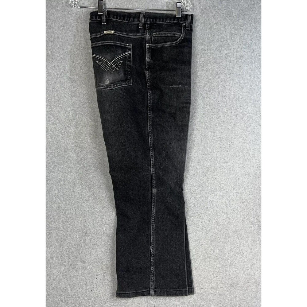 Vintage Sheplers Men's Wide Leg Black Western Jeans Size 40 X30 9”leg Width